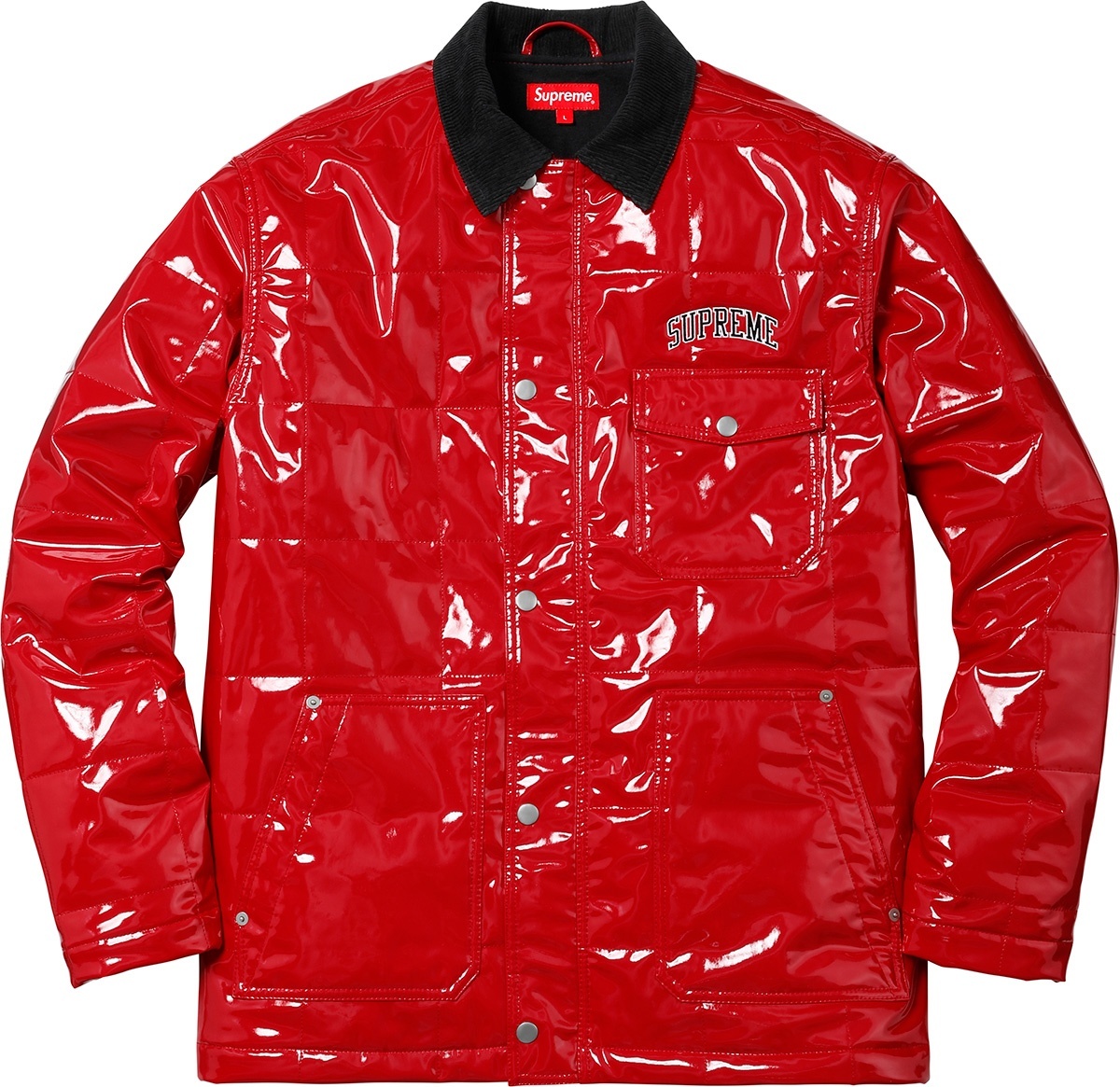 Quilted Patent Vinyl Work Jacket view 10